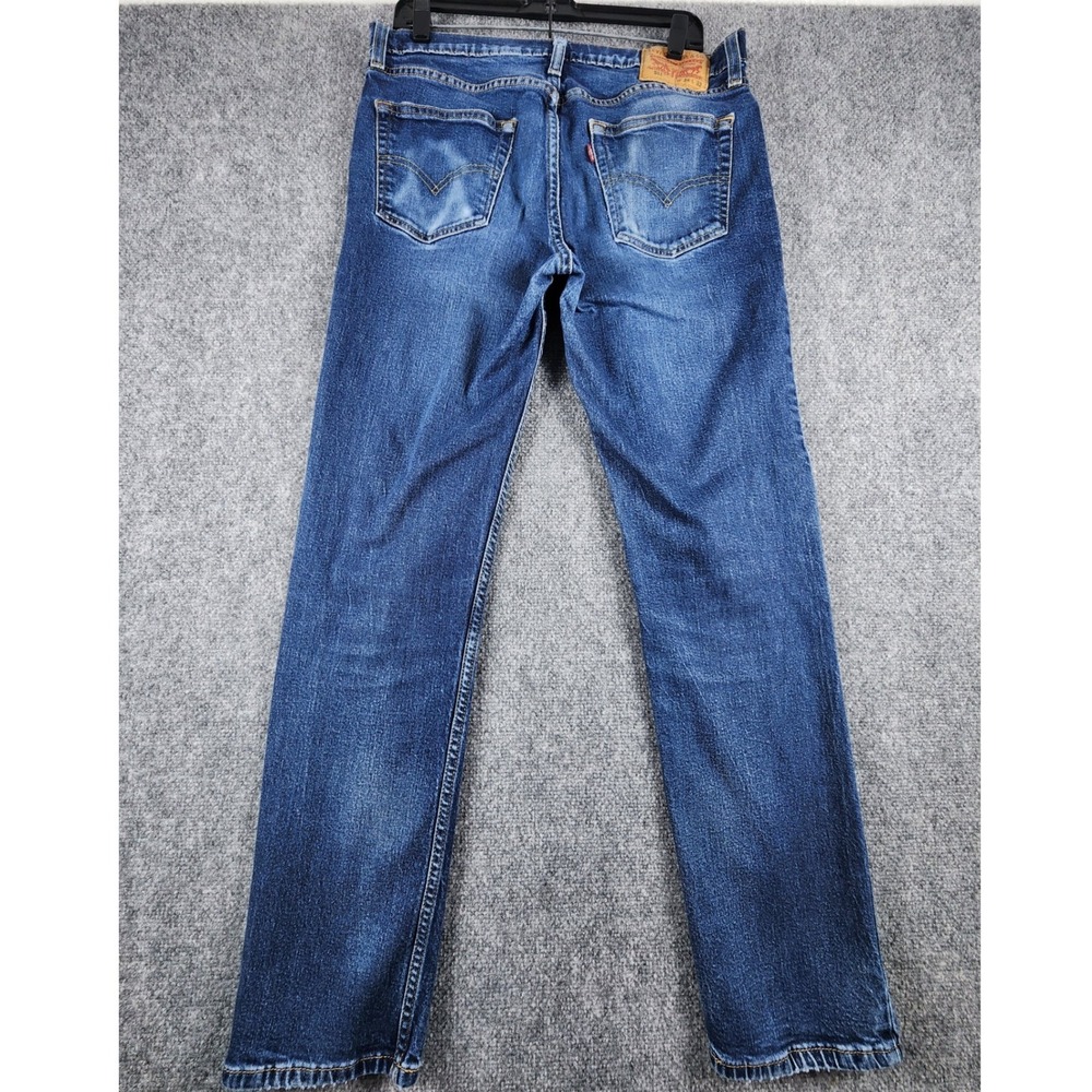Levis 511 Slim Fit Jeans Mens 34x32 Blue Denim Medium Wash 04511-1507 - Picture 2 of 7